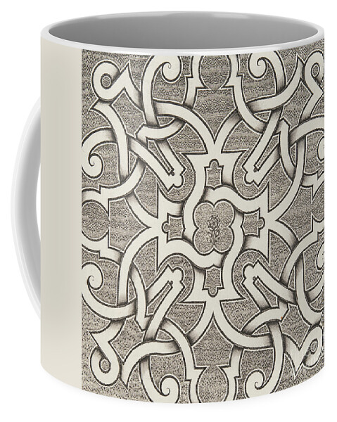 Symmetry Coffee Mug featuring the drawing Seventeenth century Design for Parterre by Jacques Mollet