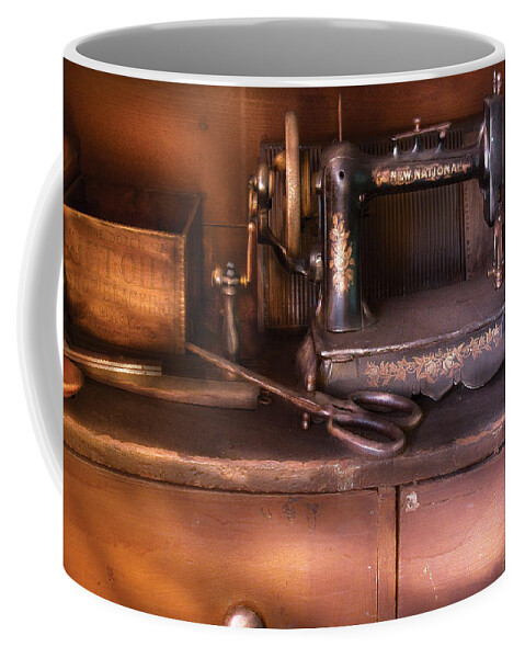 Savad Coffee Mug featuring the photograph Sewing - New National Sewing Machine by Mike Savad