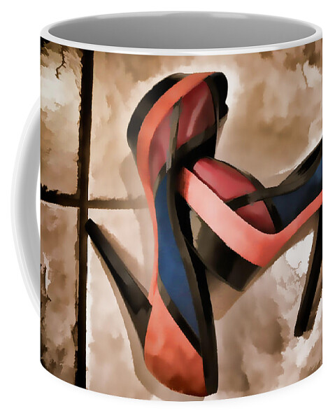 Sexy Coffee Mug featuring the photograph Sexy Orange High Heels by Ginger Wakem