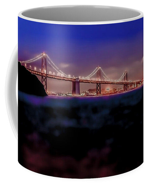 San Francisco Bay Bridge Coffee Mug featuring the photograph Night in The City by Terry Walsh