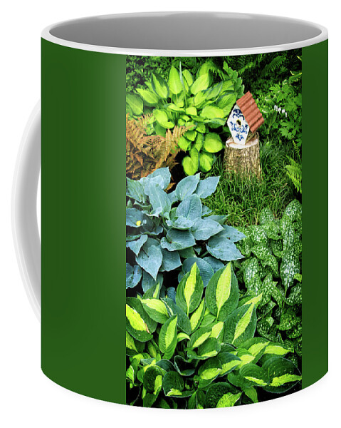 Shade Garden Coffee Mug featuring the photograph Shade Garden by Carolyn Derstine