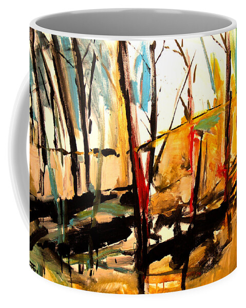  Coffee Mug featuring the painting Shadow Trees by John Gholson
