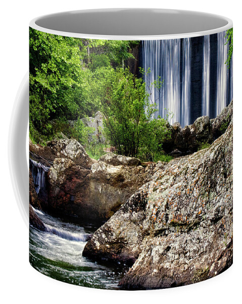 Arkansas Coffee Mug featuring the photograph Shady Lake Falls by Lana Trussell