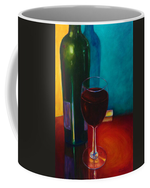 Wine Bottle Coffee Mug featuring the painting Shannon's Red by Shannon Grissom