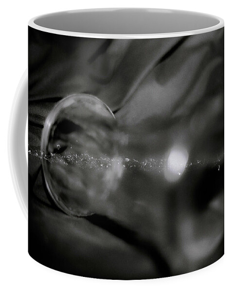 Old School Photography - Black And White - Film- Abstract- Images Of Rae Ann M. Garrett - Artistic Photography- #darkroomdays - Darkroom -shapes And Light-#raeannmgarrett -play With Light And Chemicals- #abstract - #crackles - Coffee Mug featuring the photograph Shape and Light Cracks by Rae Ann M Garrett
