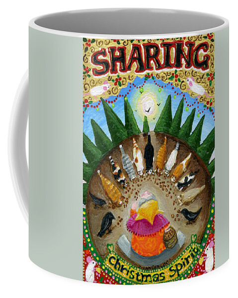 Cats Coffee Mug featuring the painting Sharing Christmas Spirit by Jacquelin L Vanderwood Westerman