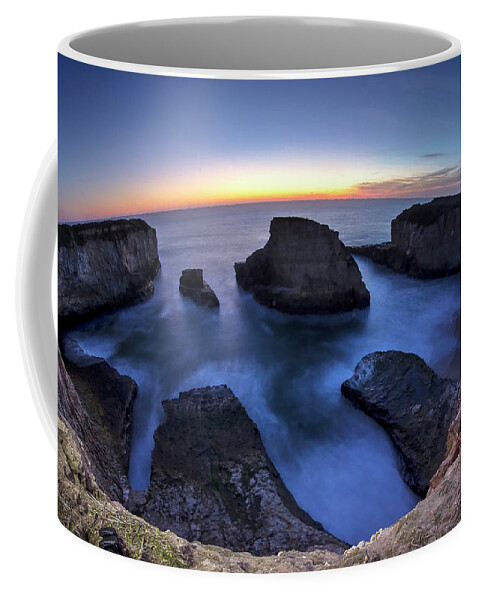 Shark Coffee Mug featuring the photograph Shark Fin Cove by Morgan Wright