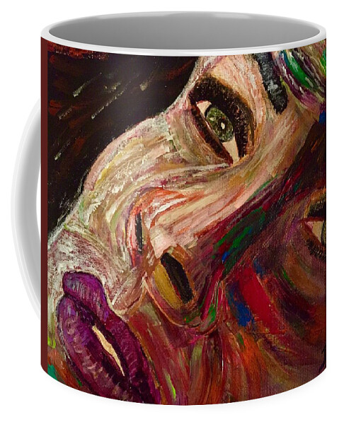 Landscape Coffee Mug featuring the painting She Waits by Deborah Stanley