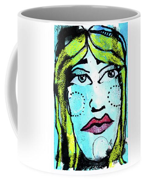 Portrait Coffee Mug featuring the painting She Was a Handsome Woman by Tonya Doughty
