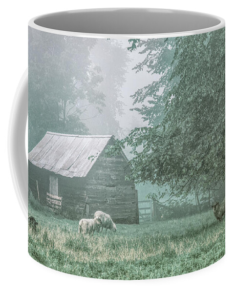 Sheep Coffee Mug featuring the photograph Sheep. Jericho, Vermont by George Robinson