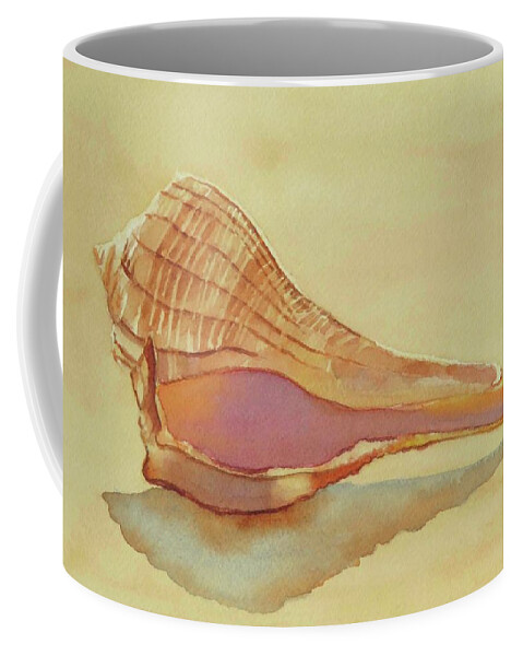 Seashells Coffee Mug featuring the painting Shell 5 by Judy Mercer