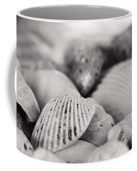 Monochrome Coffee Mug featuring the photograph Shells XV by Cassandra Buckley