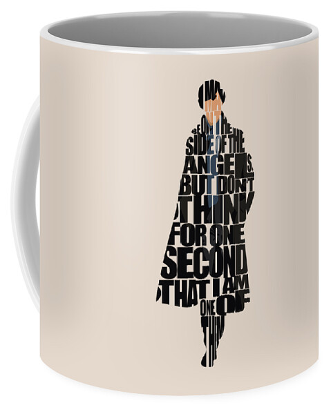 Sherlock Coffee Mug featuring the digital art Sherlock - Benedict Cumberbatch by Inspirowl Design