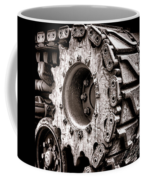 Sherman Coffee Mug featuring the photograph Sherman Tank Drive Sprocket by Olivier Le Queinec