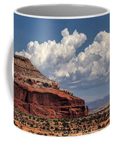 Red Stanchions Coffee Mug featuring the photograph Ship's Prow by Jim Garrison