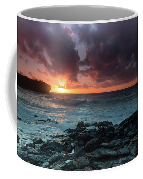 Sam Amato Photography Coffee Mug featuring the photograph Shipwreck Beach Dramatic Sunrise by Sam Amato