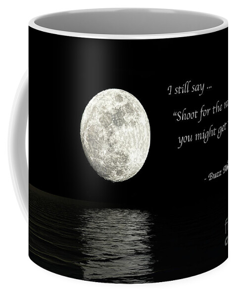 Apollo Coffee Mug featuring the digital art Shoot For The Moon by Sharon McConnell
