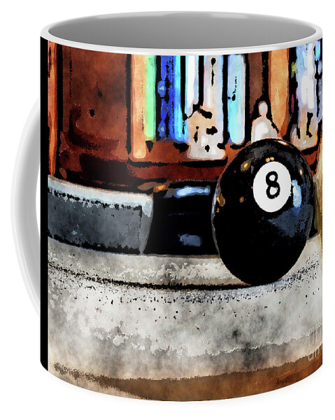 Pool Coffee Mug featuring the digital art Shooting For The Eight Ball by Phil Perkins
