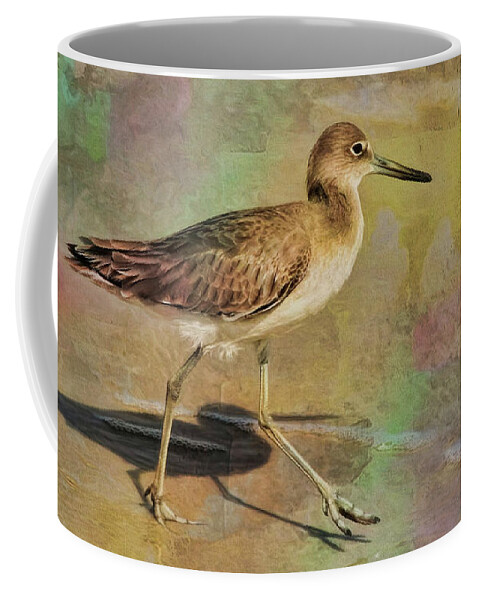 Bird Coffee Mug featuring the painting Shore Bird Beauty by Deborah Benoit