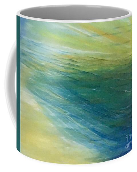 Shore Coffee Mug featuring the painting Sea Shore by Michael Silbaugh