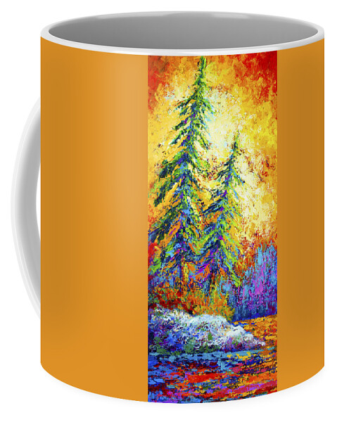West Coastal Coffee Mug featuring the painting Shoreline Spirits by Marion Rose