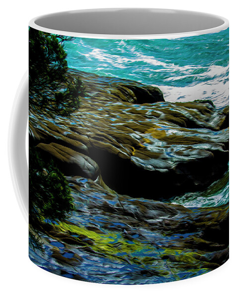 New Zealand Coffee Mug featuring the photograph Shoreline by Stuart Manning