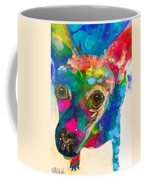  Coffee Mug featuring the painting Shorty by Kasha Ritter