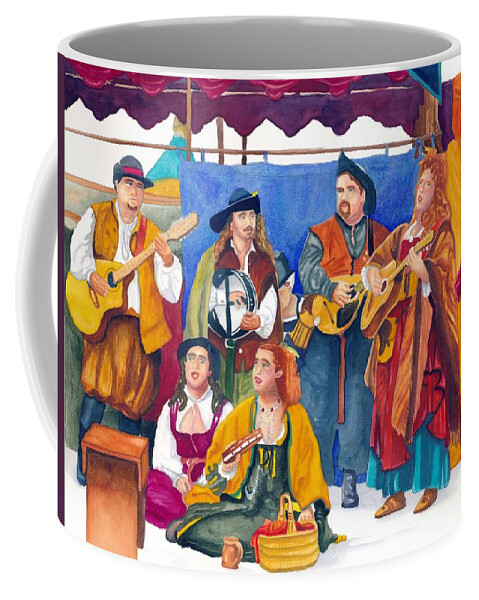 Watercolor Coffee Mug featuring the painting Shouldst Earlier Been Born by Gerald Carpenter