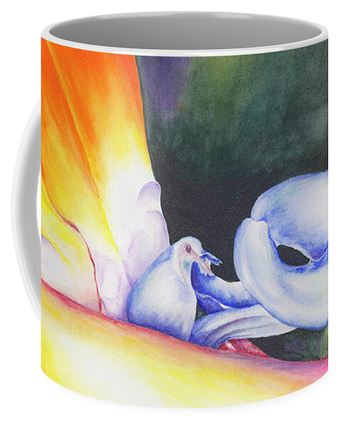 Bird Of Paradise Coffee Mug featuring the painting Show Off by Lori Taylor