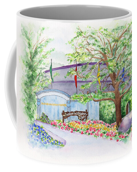 Shakespeare Festival Coffee Mug featuring the painting Show Time by Lori Taylor