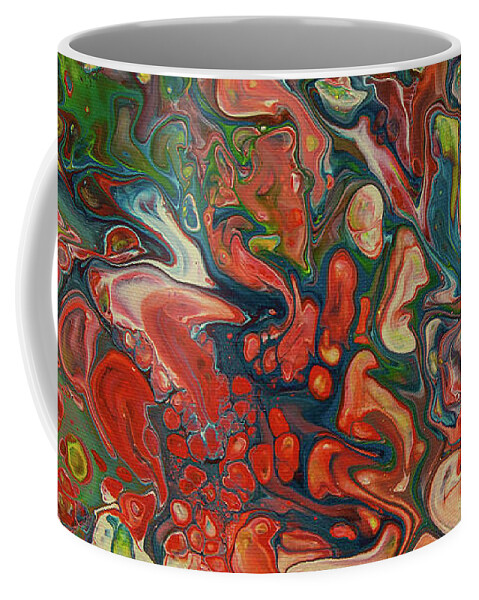 Fluid Coffee Mug featuring the painting Shrooms by Jennifer Walsh