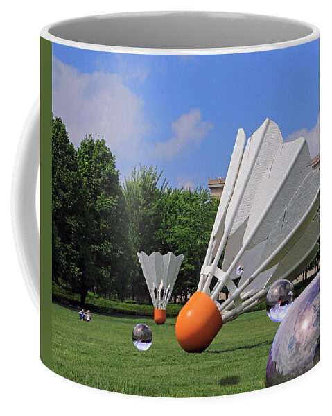 Kc Coffee Mug featuring the photograph Shuttlecock Visitors by Christopher McKenzie