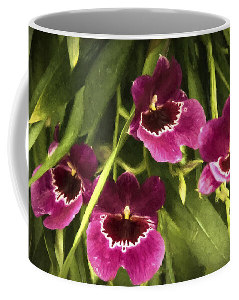 Flowers Coffee Mug featuring the photograph Shy, Confident, Tentative and Awkward Orchids by Penny Lisowski