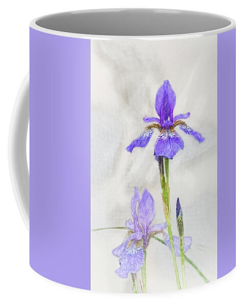 5dmkiv Coffee Mug featuring the digital art Siberian Iris by Mark Mille