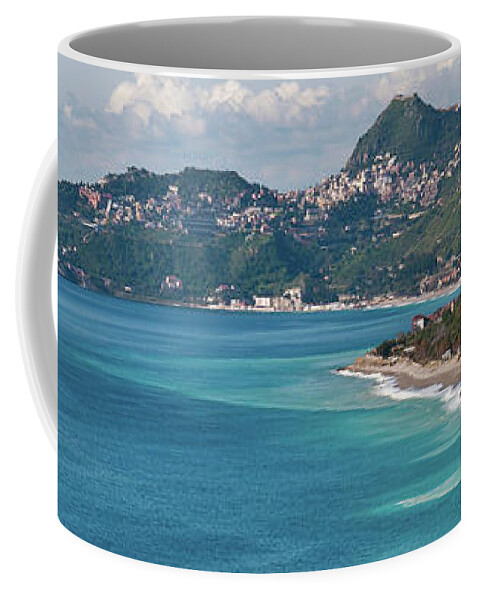 Sicilian Sea Sound Coffee Mug featuring the photograph Sicilian Sea Sound by Silva Wischeropp