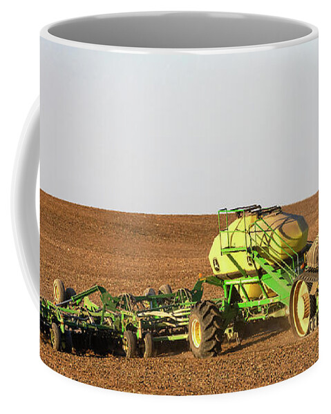 John Deere Coffee Mug featuring the photograph Side Hill Seeding by Todd Klassy