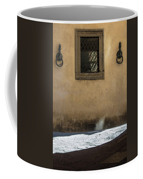 Canon Coffee Mug featuring the photograph Siena Window with Shadow by John McGraw