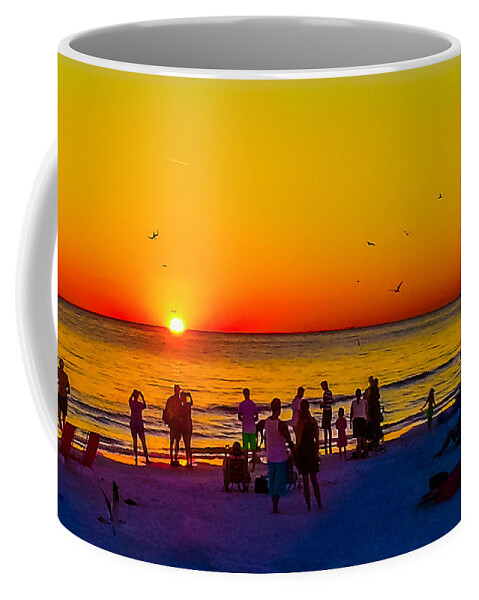 susan Molnar Coffee Mug featuring the photograph Siesta Key Drum Circle Sunset 1 by Susan Molnar