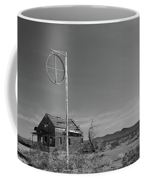 Route 66 Coffee Mug featuring the photograph Sign of the Times by Jeff Hubbard