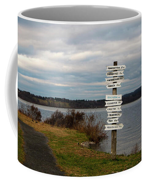 Hudson River Coffee Mug featuring the photograph Signs in December by Jeff Severson