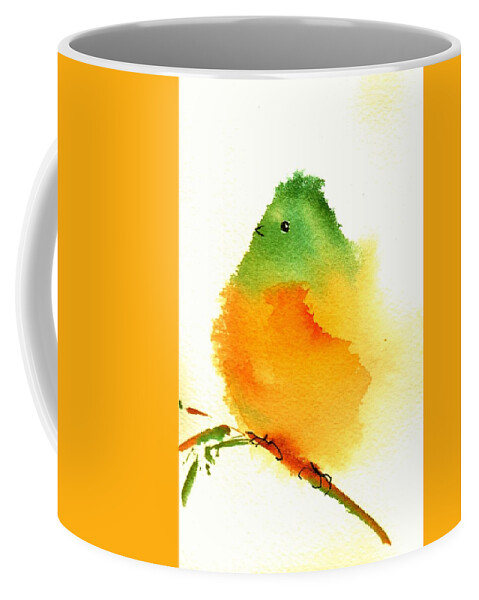 Silly Coffee Mug featuring the painting Silly Bird #3 by Anne Duke