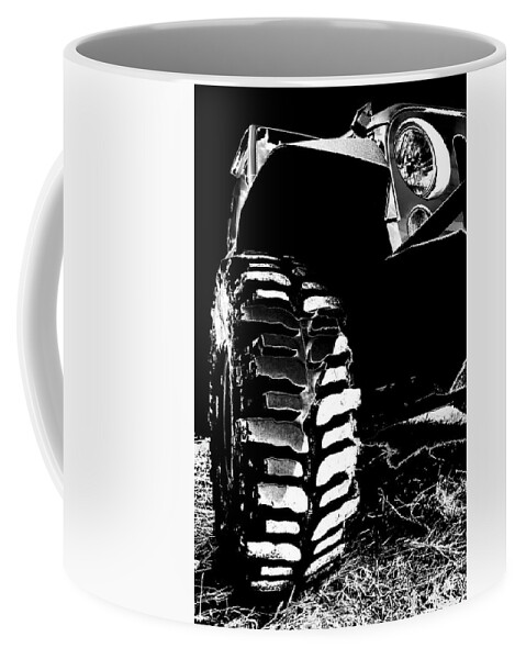 Jeep Coffee Mug featuring the photograph Silver and Black JK Mud Bogger by Luke Moore