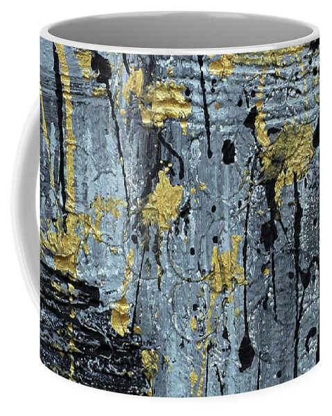 Cathy Beharriell Coffee Mug featuring the painting Silver and Gold by Cathy Beharriell