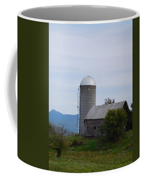 Enosburgh Coffee Mug featuring the photograph Silver Silo by Catherine Gagne