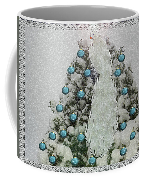 Silver Coffee Mug featuring the photograph Silver Winter Bird by Rockin Docks Deluxephotos