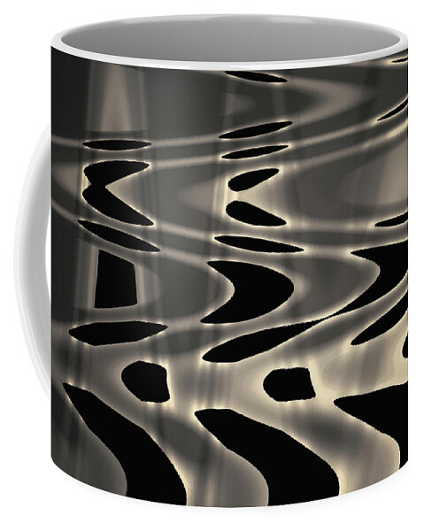 Abstract Coffee Mug featuring the photograph Silvery Abstraction Toned by David Gordon