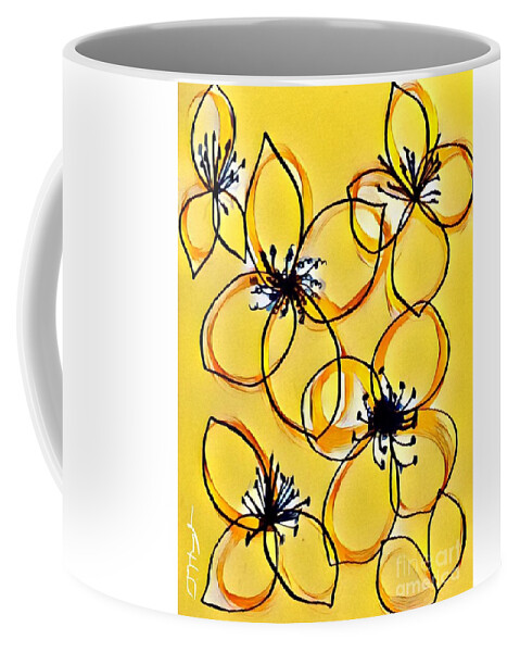 Julie-hoyle Coffee Mug featuring the painting Simplicity by Julie Hoyle