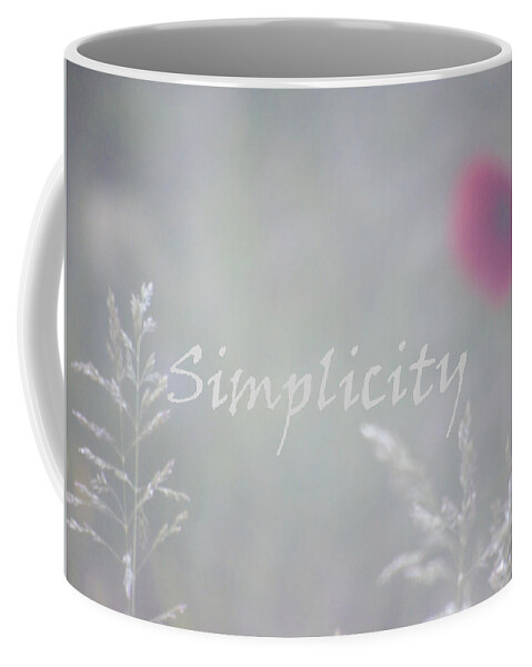 Simplicity Coffee Mug featuring the photograph Simplicity Misty Poppy by Barbara St Jean