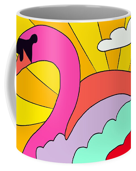 Swan Coffee Mug featuring the digital art Simply Swan-sational by Jason Nicholas