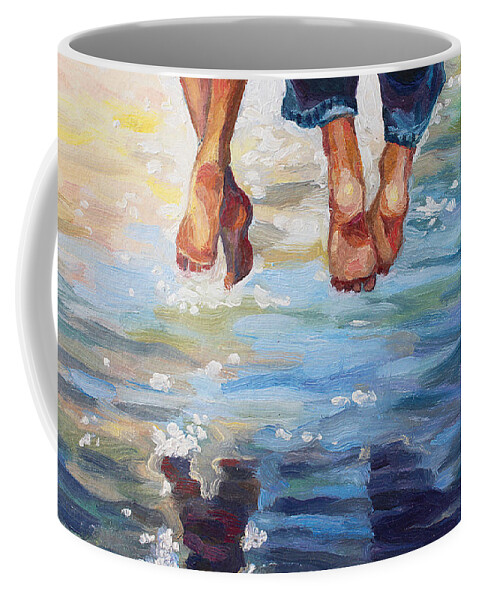 Love Coffee Mug featuring the painting Simply Together by Alina Malykhina